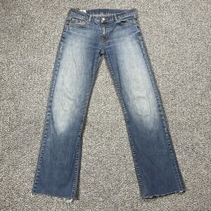 Lacoste Jeans Womens 28 Blue Bootcut Medium Wash Stretch Boho Denim